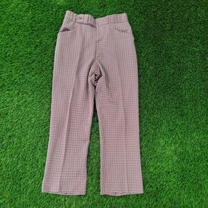 Vintage 70s Jaymar Sansabelt Slack Pants 28x27 Polyester Check